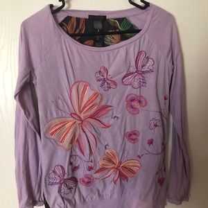 Custo Barcelona top long sleeve blouse small